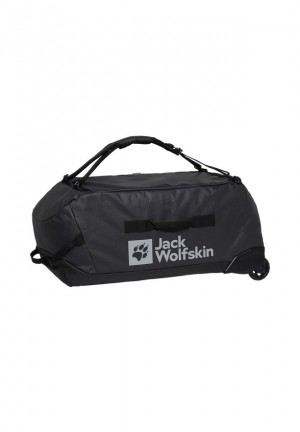 Black Men Jack Wolfskin All-in Wheeler 90 Duffle Bags | 56408608