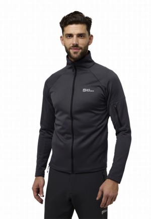 Black Men Jack Wolfskin Alpgrat Fz Fleece Jackets | 65292947