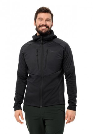 Black Men Jack Wolfskin Alpgrat Pro Ins Fz Fleece Jackets | 15765893