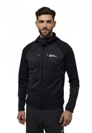 Black Men Jack Wolfskin Alpgrat Xt Fleece Jackets | 62878415