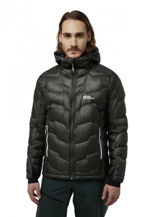 Black Men Jack Wolfskin Alpspitze Hoody Down Jackets | 58916171
