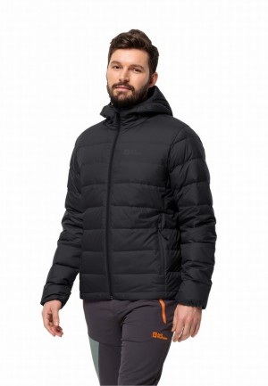 Black Men Jack Wolfskin Ather Hoody Down Jackets | 96209262