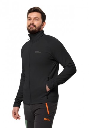 Black Men Jack Wolfskin Baiselberg Fz Fleece Jackets | 90922287