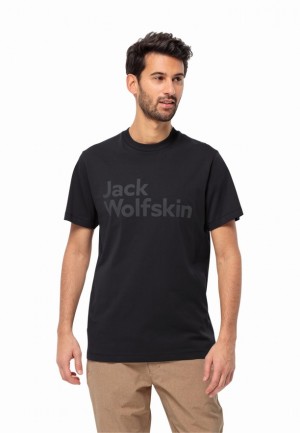 Black Men Jack Wolfskin Brand T Shirts | 91457631