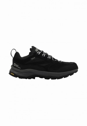 Black Men Jack Wolfskin Cyrox Texapore Low Hiking Shoes | 51412809