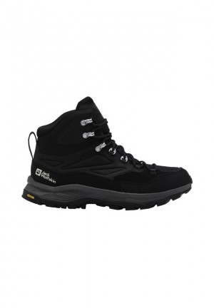 Black Men Jack Wolfskin Cyrox Texapore Mid Hiking Shoes | 92139125