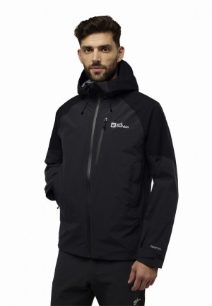 Black Men Jack Wolfskin Eagle Peak 2l Rain Jackets | 70770026