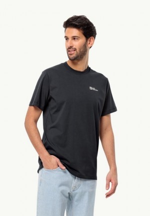 Black Men Jack Wolfskin Essential T Shirts | 50102909