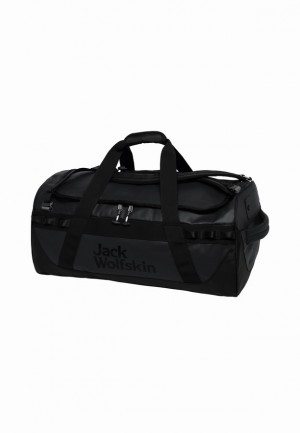 Black Men Jack Wolfskin Expedition Trunk 65 Duffle Bags | 55063862