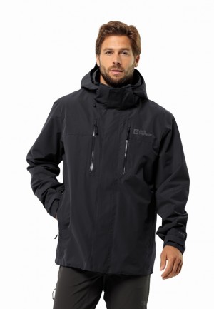 Black Men Jack Wolfskin Jasper 2l Rain Jackets | 29801319
