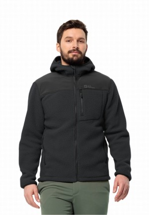 Black Men Jack Wolfskin Kammweg Pile Fz Fleece Jackets | 71564728
