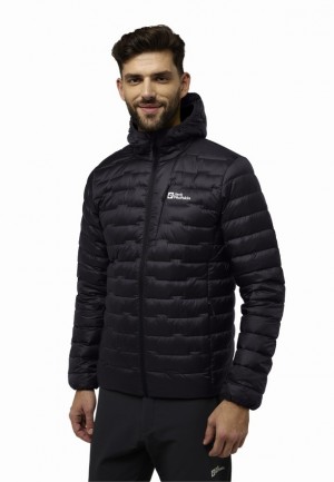 Black Men Jack Wolfskin Passamani Hoody Down Jackets | 36077023