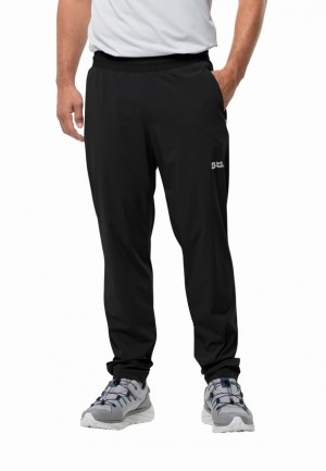 Black Men Jack Wolfskin Prelight Chill Hiking Pants | 76721665