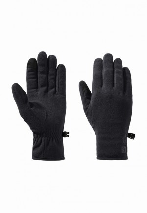 Black Men Jack Wolfskin Real Stuff Gloves | 85544490