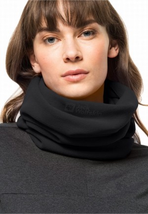 Black Men Jack Wolfskin Real Stuff Loop Neck Warmer | 81918336