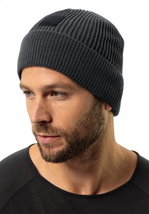 Black Men Jack Wolfskin Reyuse Beanie | 55846588