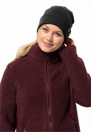 Black Men Jack Wolfskin Rib Beanie | 15169957