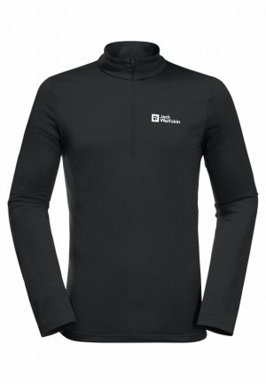 Black Men Jack Wolfskin Skyhermal Hz T Shirts | 16580459
