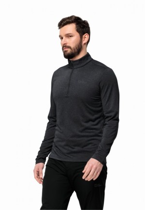 Black Men Jack Wolfskin Skyhermal Hz T Shirts | 22946667