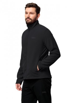 Black Men Jack Wolfskin Taunus Fz Fleece Jackets | 60829965