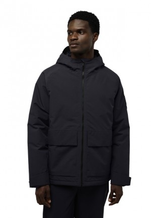 Black Men Jack Wolfskin Tempeltor Rain Jackets | 47355302