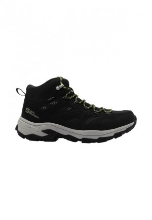 Black Men Jack Wolfskin Vojo Tour Texapore Mid Hiking Shoes | 72586609
