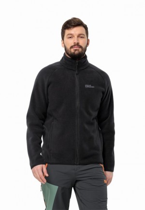 Black Men Jack Wolfskin Waldsteig Fz Fleece Jackets | 35398130