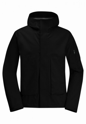 Black Men Jack Wolfskin Wandermood 3l Rain Jackets | 50140289