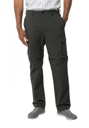 Black Men Jack Wolfskin Wanderthirst Zip Pants | 38992540