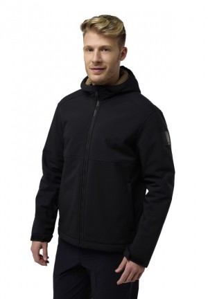 Black Men Jack Wolfskin Windland Softshell Jackets | 96390793