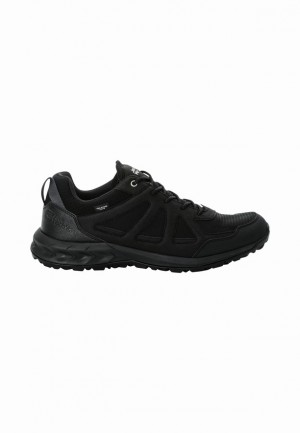 Black Men Jack Wolfskin Woodland 2 Texapore Low Hiking Shoes | 26180649