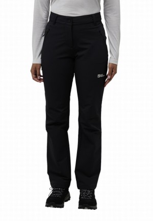 Black Women Jack Wolfskin Activate Thermic Hiking Pants | 11890889