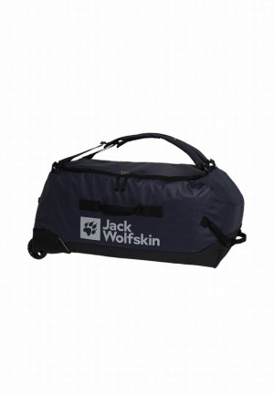 Black Women Jack Wolfskin All-in Wheeler 90 Duffle Bags | 26189813