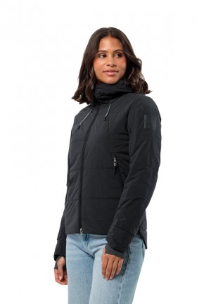 Black Women Jack Wolfskin Bike Commute Ins Jackets | 21420436