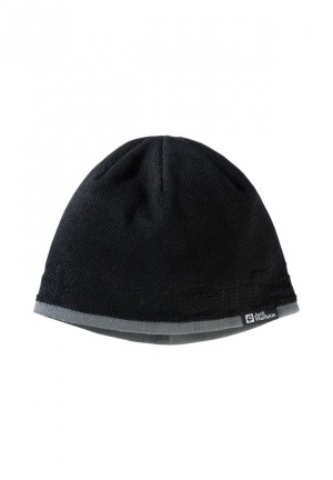 Black Women Jack Wolfskin Brand Beanie | 20430792