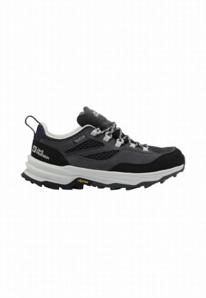 Black Women Jack Wolfskin Cyrox Texapore Low Hiking Shoes | 51479386