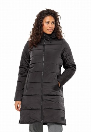 Black Women Jack Wolfskin Eisbach Coats | 48880527