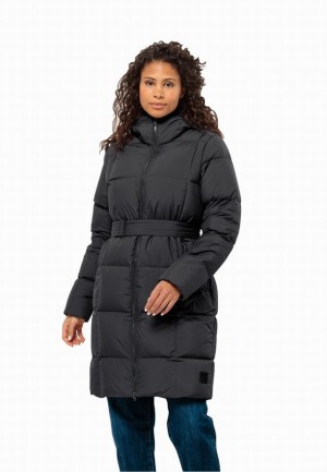 Black Women Jack Wolfskin Frozen Lake Down Coats | 38245659