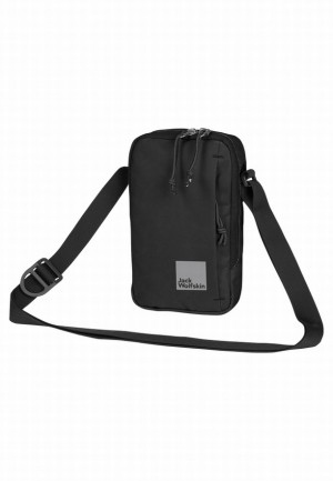 Black Women Jack Wolfskin Konya Shoulder Bags | 79813095