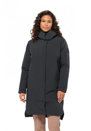 Black Women Jack Wolfskin Luisenplatz Down Coats | 26654441