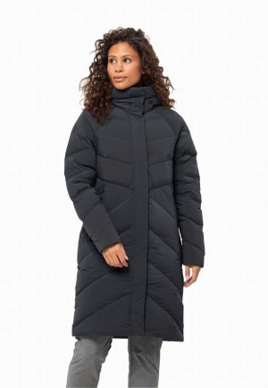Black Women Jack Wolfskin Marienplatz Down Coats | 51883645