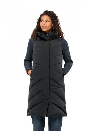 Black Women Jack Wolfskin Marienplatz Vest | 43630086