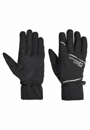 Black Women Jack Wolfskin Morobbia Summer Gloves | 71081811