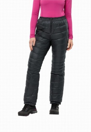 Black Women Jack Wolfskin Nebelhorn Down Pants | 25964336