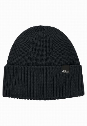 Black Women Jack Wolfskin Schwansee Beanie | 76489463