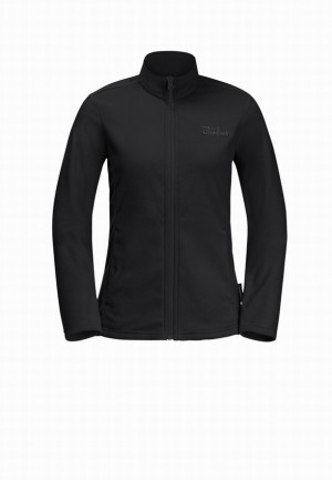 Black Women Jack Wolfskin Taunus Fz Fleece Jackets | 67684049