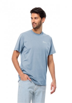 Blue Men Jack Wolfskin Essential T Shirts | 12527197