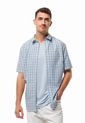 Blue Men Jack Wolfskin Hot Springs Shirts | 53439466