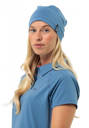 Blue Men Jack Wolfskin Travel Beanie | 26185290