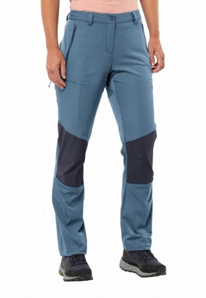 Blue Women Jack Wolfskin Alpine Hiking Pants | 81426144